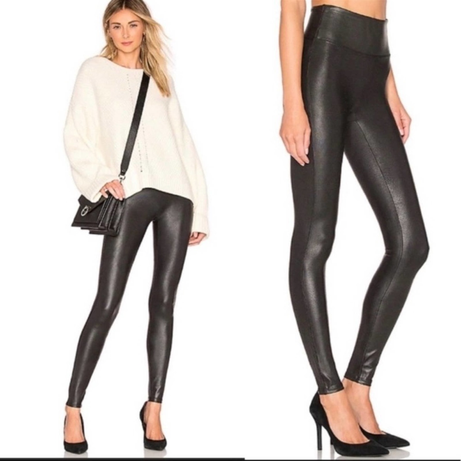 Spanx | Faux Leather Black Leggings