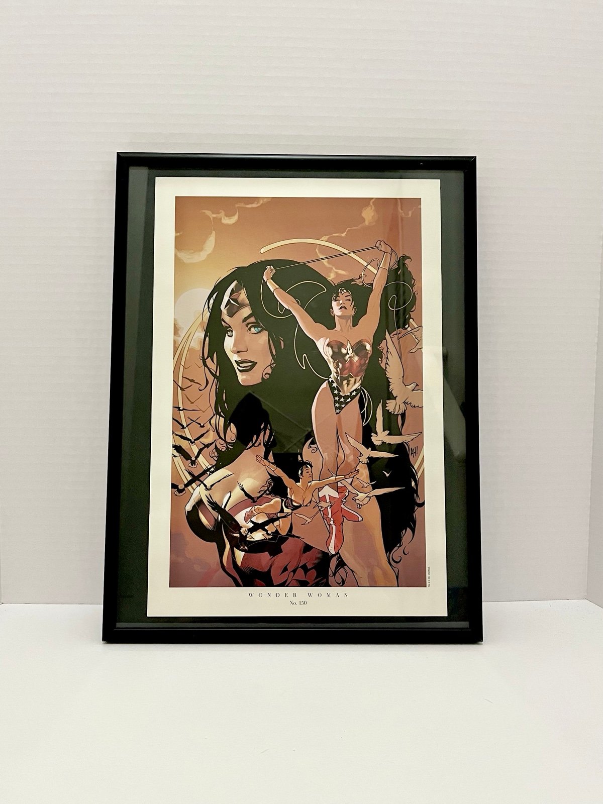 Wonder Woman #150 Poster Adam Hughes Print Triumphant Cover 10”x15” DC Framed