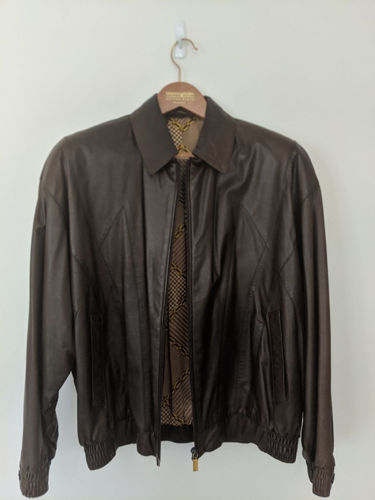 Vintage Zilli Dark Brown Leather Jacket