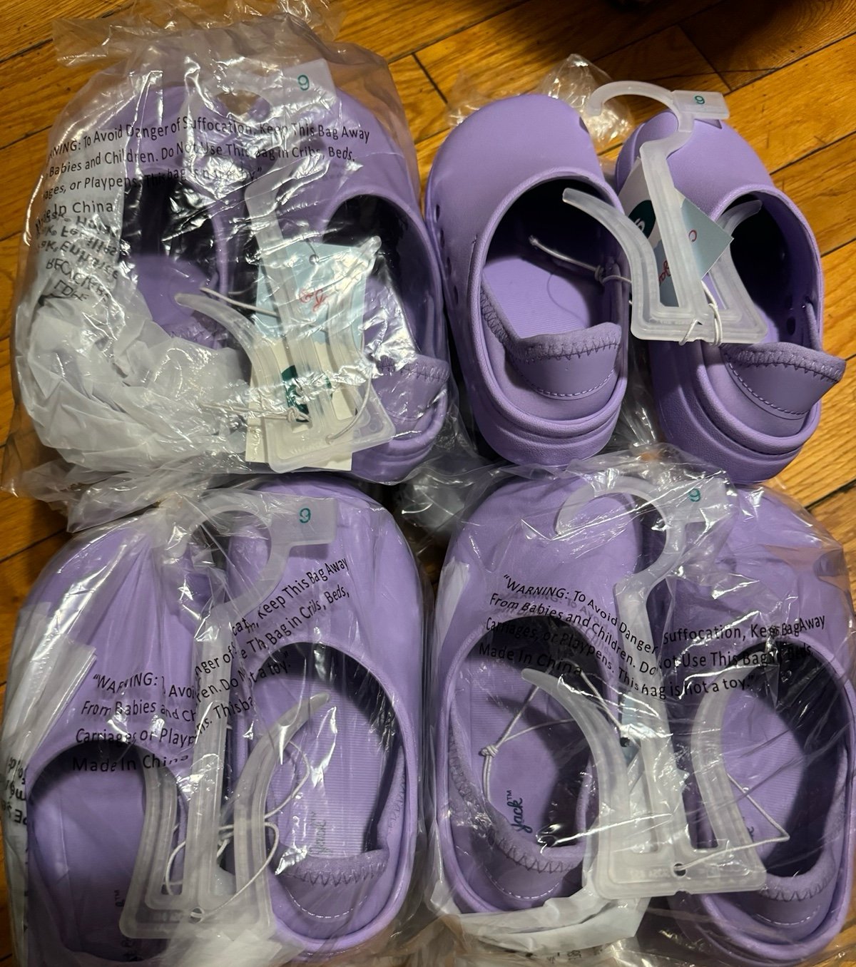 4 Pairs Of Girls Slide Ons