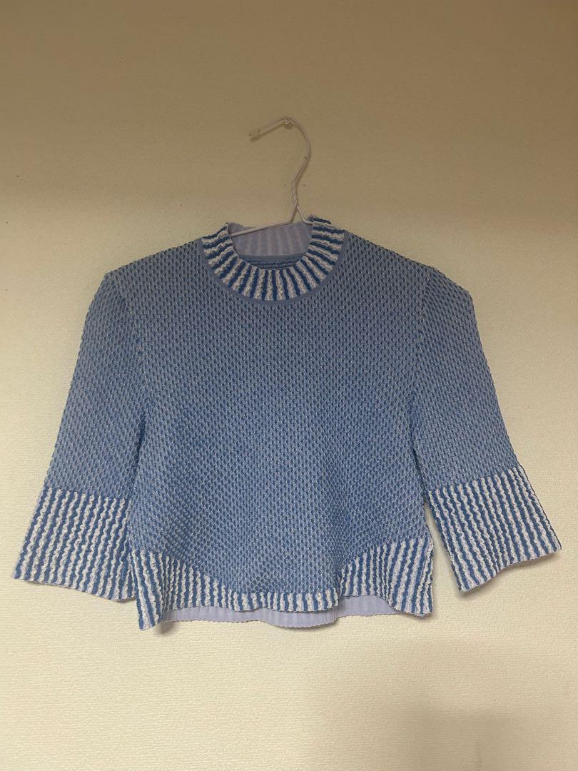 Spots Pattern Knitted Cropped Top Size 1