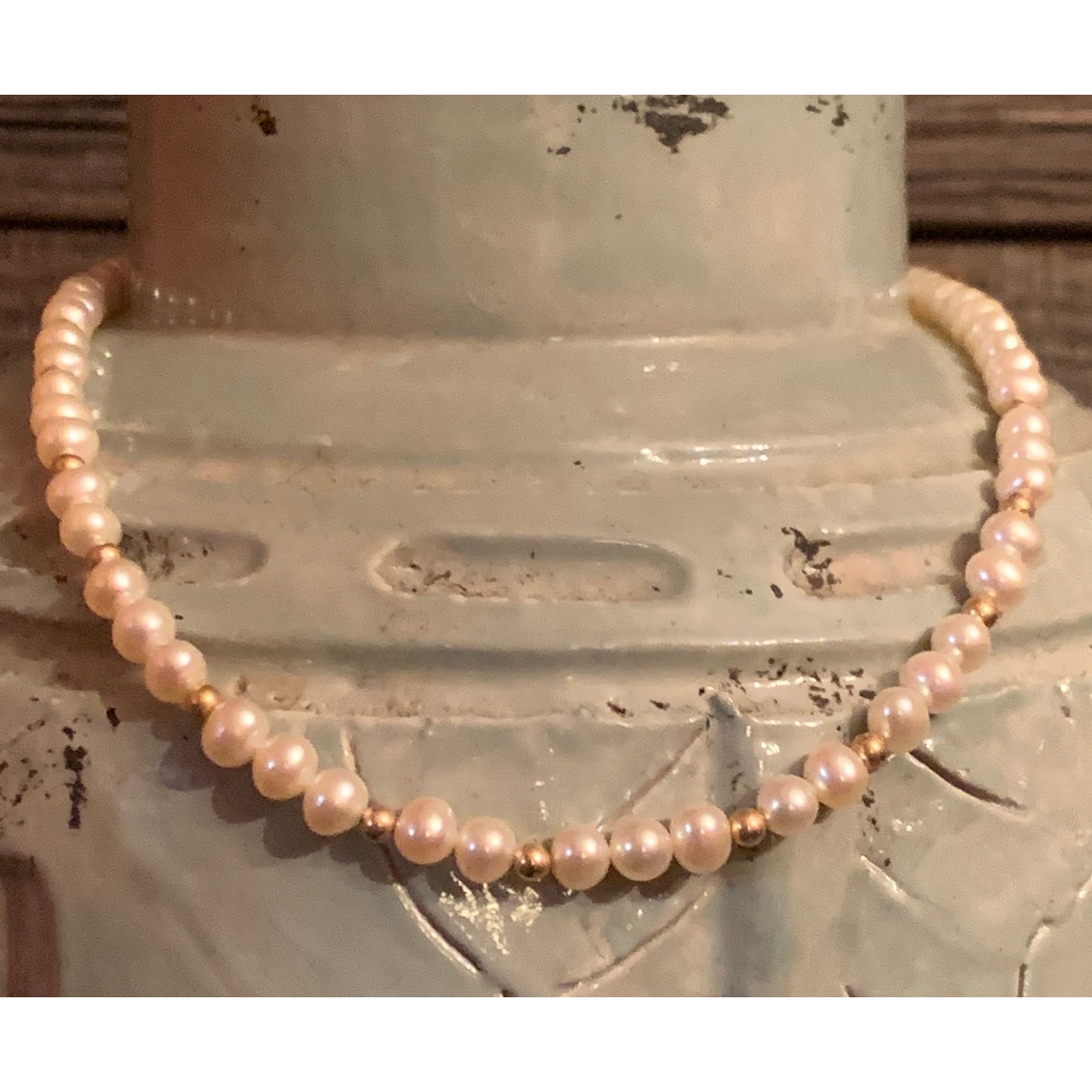 10K Gold 18 Inch Strand of Pearls
