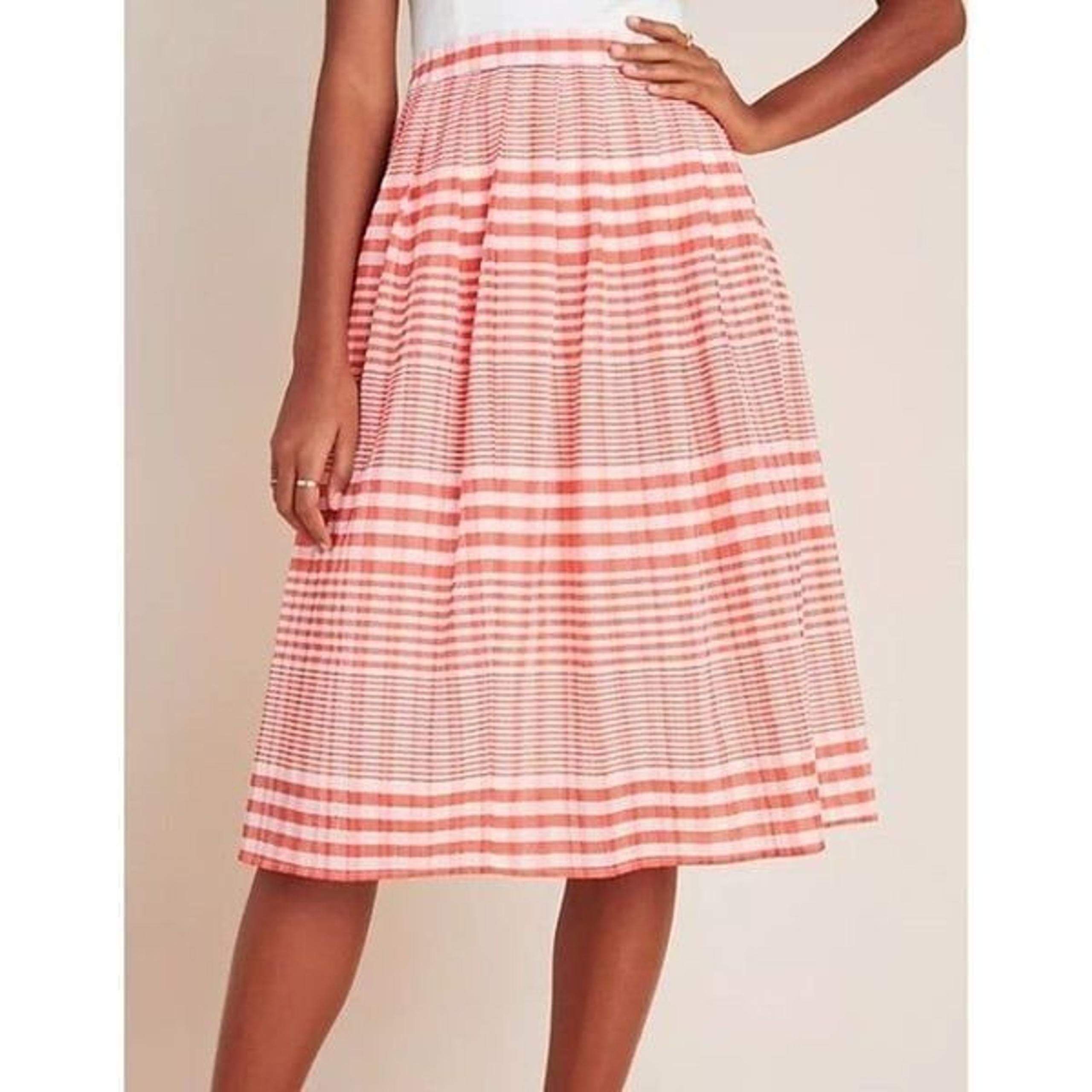 Anthropologie Women Size 6 Eva Franco Harmonia Plaid A-Line Midi Skirt
