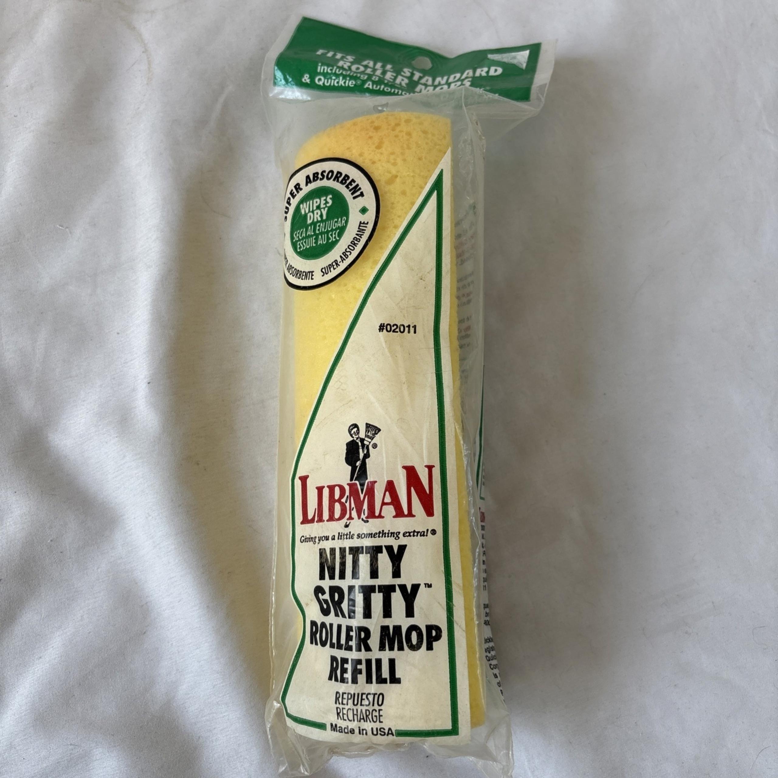 Libman Nitty Gritty Roller Mop Refill #02011 USA Also Fits Quickie Automatic NEW