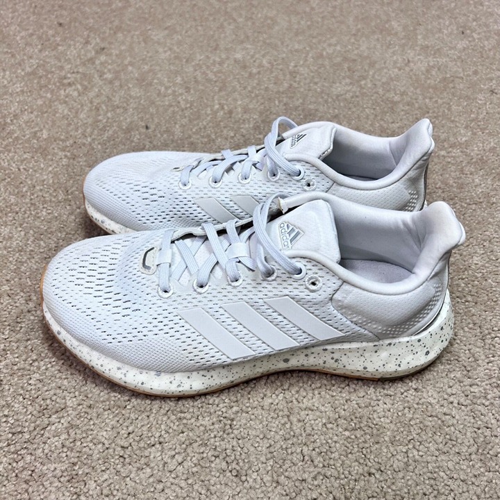 Adidas Pureboost Sneaker White Silver Women's GZ3152 Lace Up Size 6