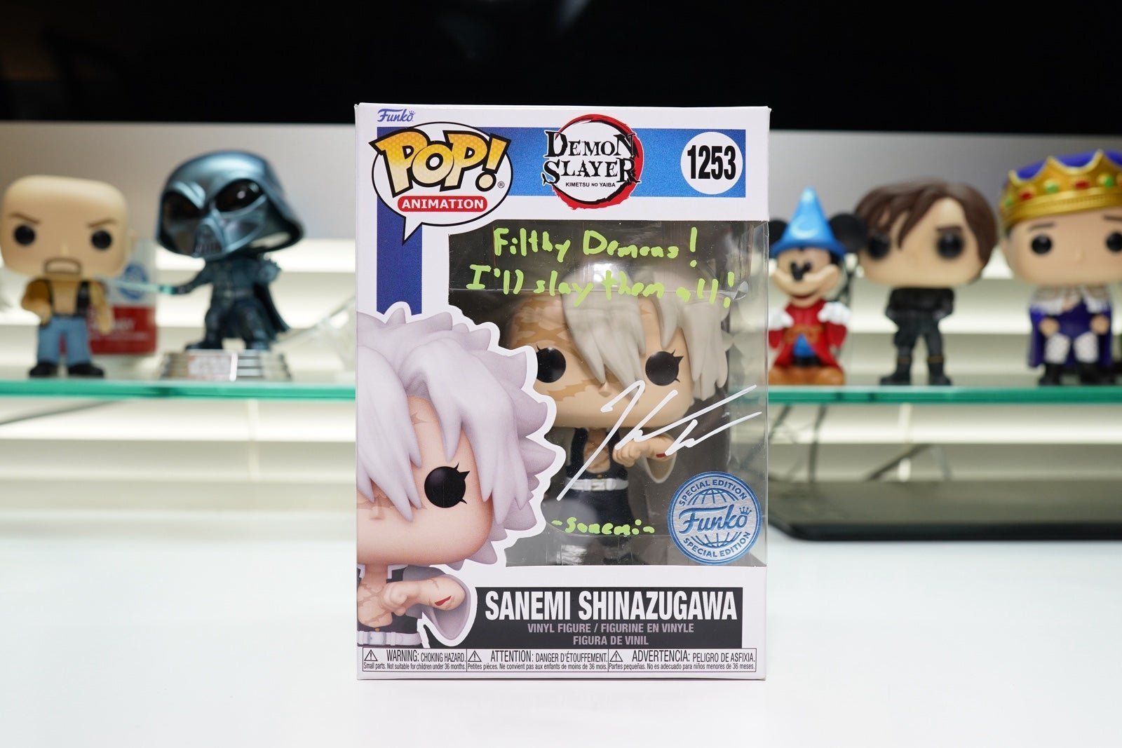Sanemi Shinazugawa #1253 Funko Pop Signed by Kaiji Tang