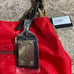 Bobby Schandra Red Black Purse Gold Hand Bag Buckle Canvas 13x13 New