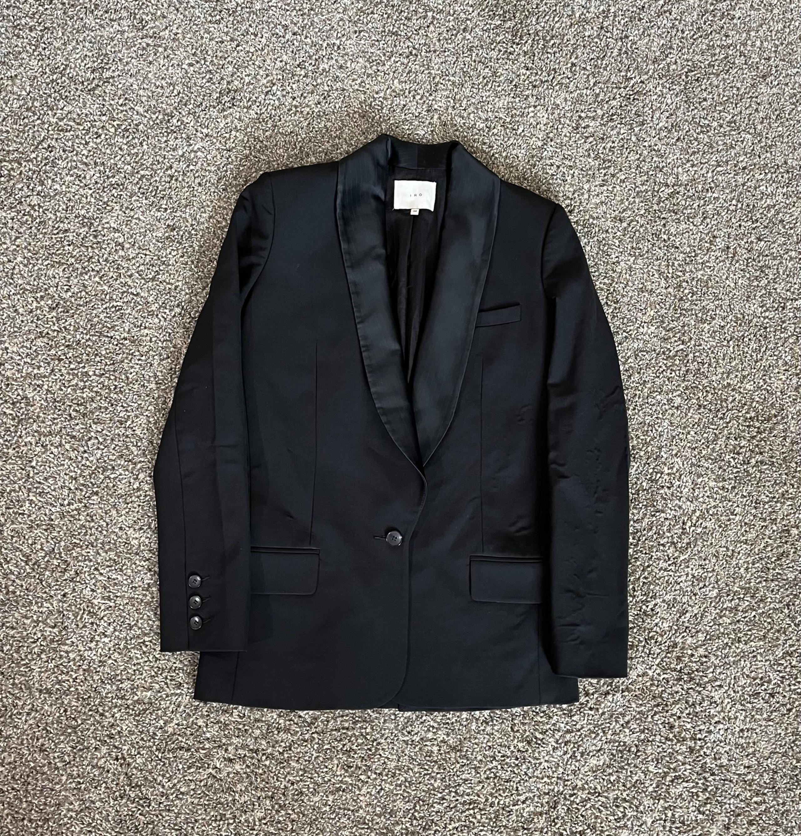 IRO Black Striped Collar Blazer | Size 34
