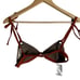 Mara Hoffman Ina Rust Red Ribbed Grommet Triangle Bikini Swimsuit Top Size XS