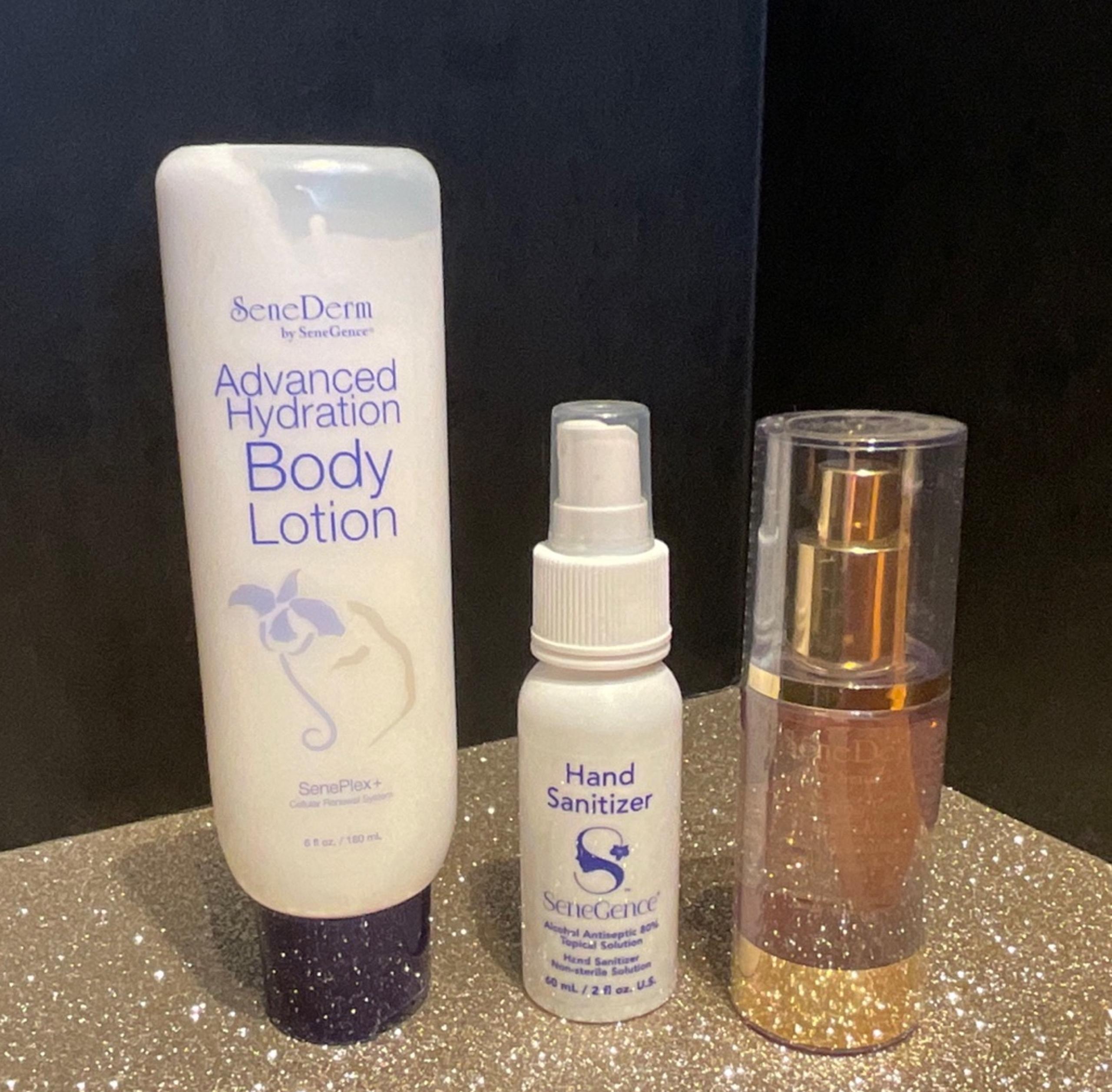 3-SeneGence Products-1  Hydration Body Lotion, Serum & Sanitizer