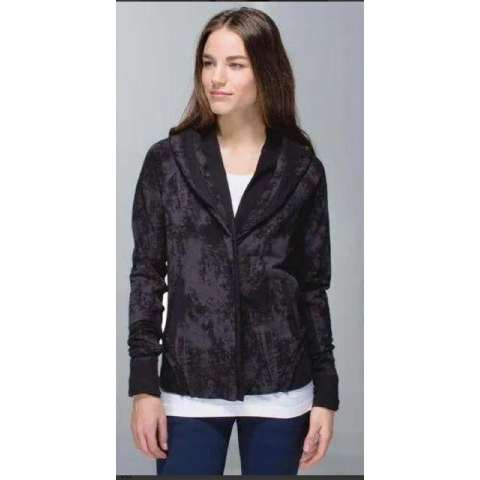 108 LULULEMON - Sea Bed Black Deep Coal To Class Button-Up Jacket - Women's 10