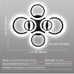 Modern Contemporary6 Ring light LED Ceiling Light Fixture with Remote Control,