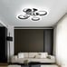Modern Contemporary6 Ring light LED Ceiling Light Fixture with Remote Control,