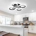 Modern Contemporary6 Ring light LED Ceiling Light Fixture with Remote Control,