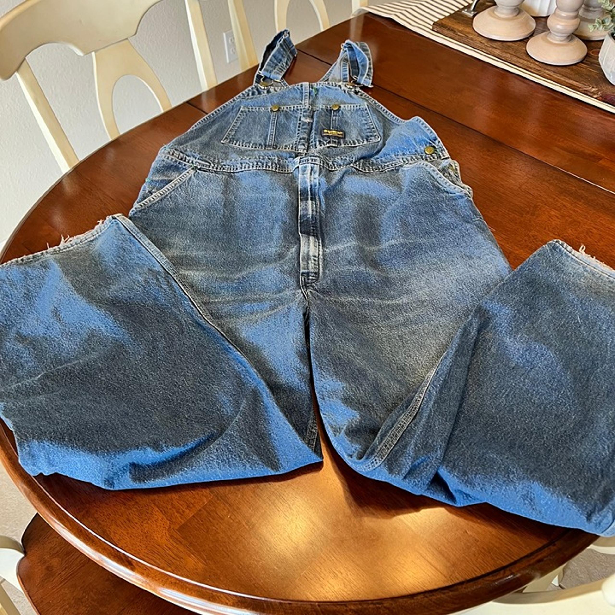 VTG Oshkosh BGosh Overalls Men's 44X36 Bibs Sanforized Union Made Vestbak USA