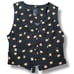 Vintage Brett Alixander Floral Print Tailored Waistcoat Vest Adjustable Tie Back