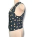 Vintage Brett Alixander Floral Print Tailored Waistcoat Vest Adjustable Tie Back