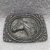 EGC Framed 3d Horse Head Silver Belt Buckle Fully Engraved 1992 Great Vintage