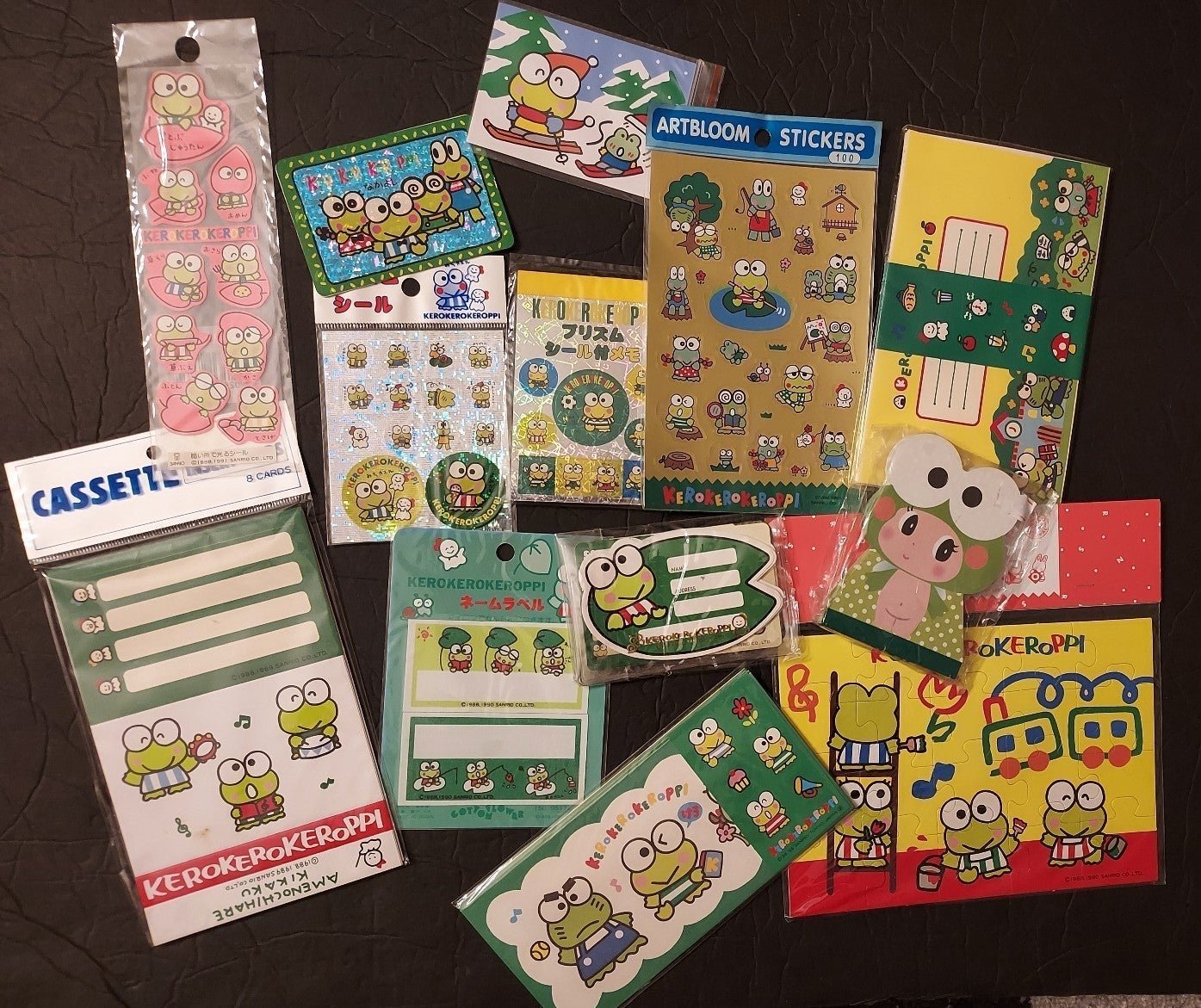 Sanrio Vintage rare kerokerokeroppi keroppi family stickers stationery set new