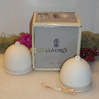 2 Lladro Bells 1991 & 1993 with Box & Hanging Ribbon