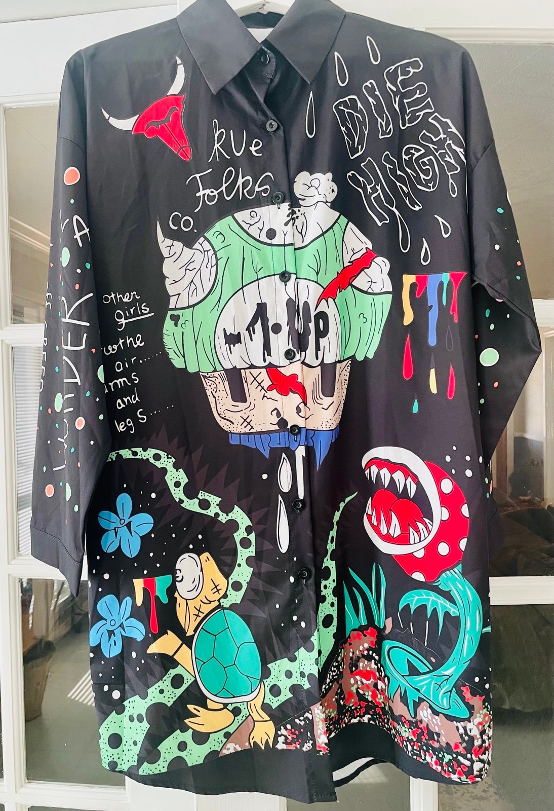 Posh by V Mario Bros. Winnie the Pooh Zombie dress 33” length 22” width silky