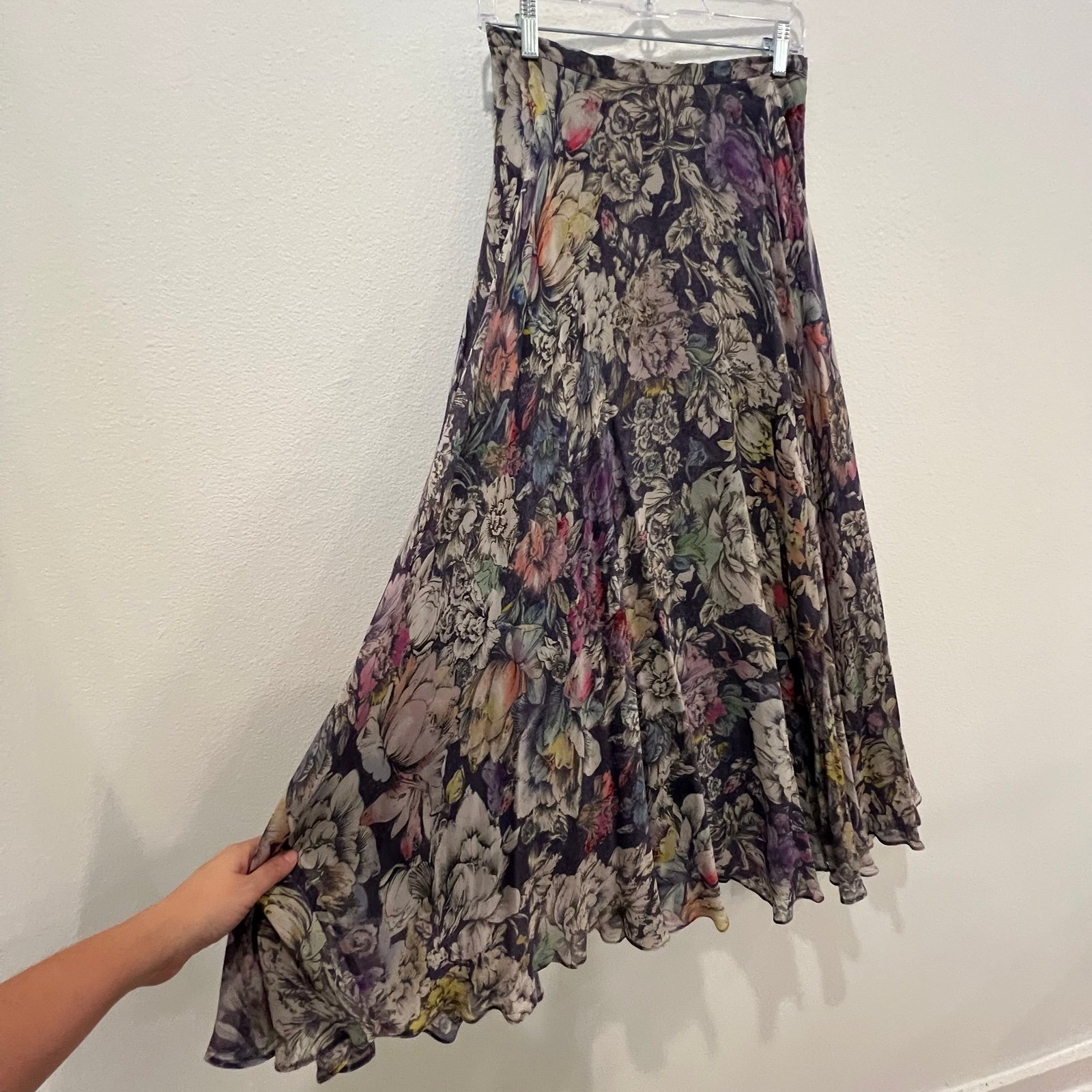 miele floral midi skirt