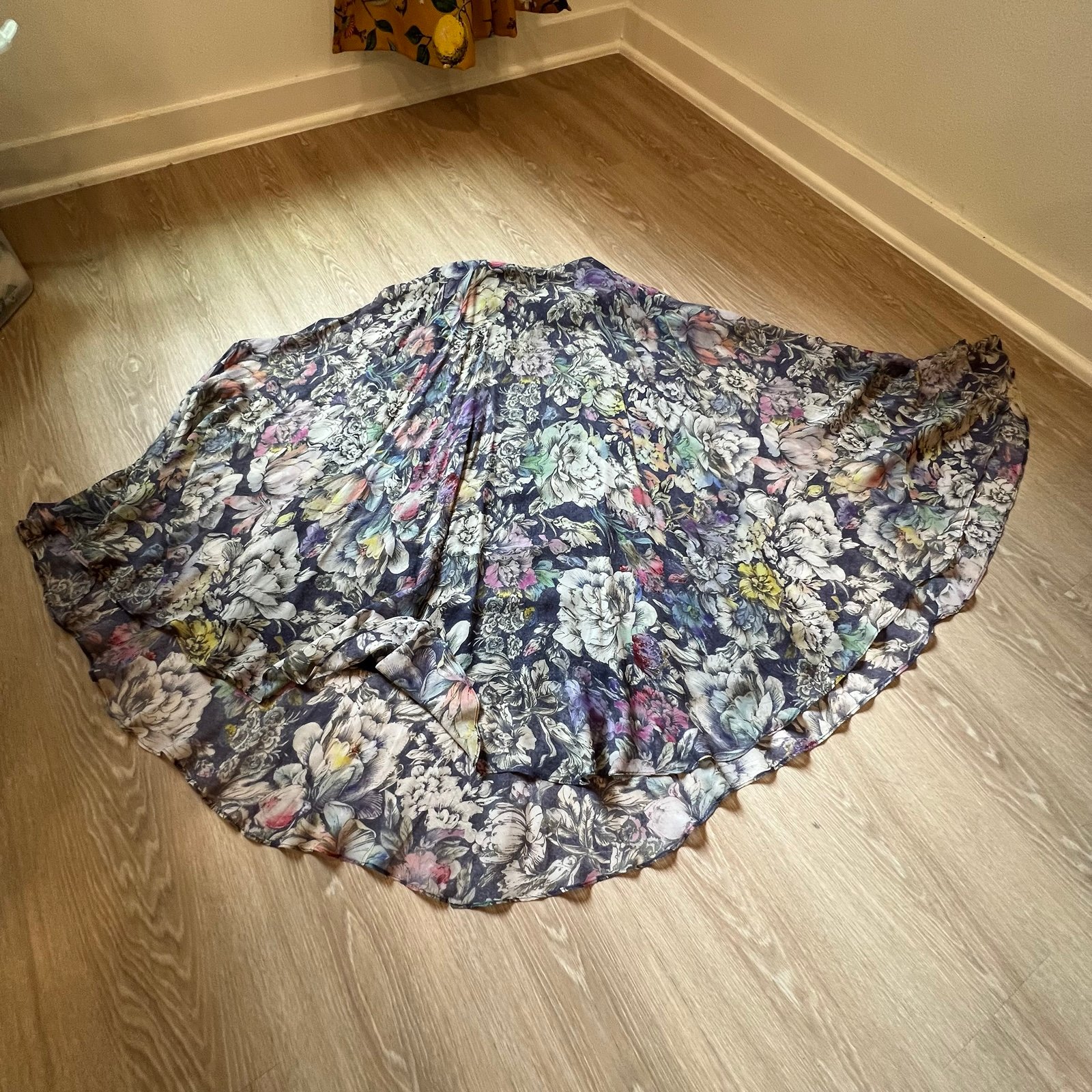 miele floral midi skirt