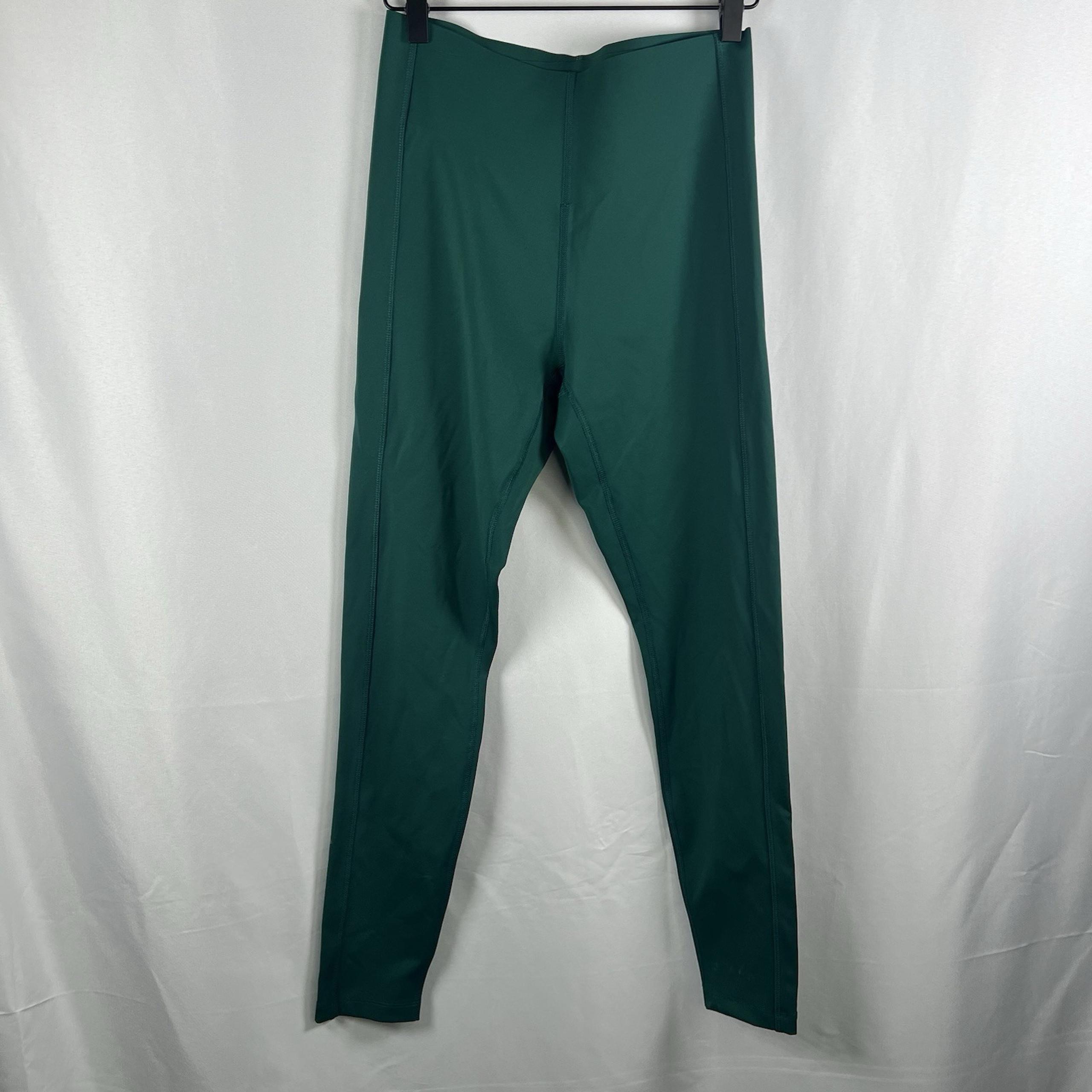 PINK VS Solid Green Skinny Leggings Medium Polyamide Blend Women's Activewear