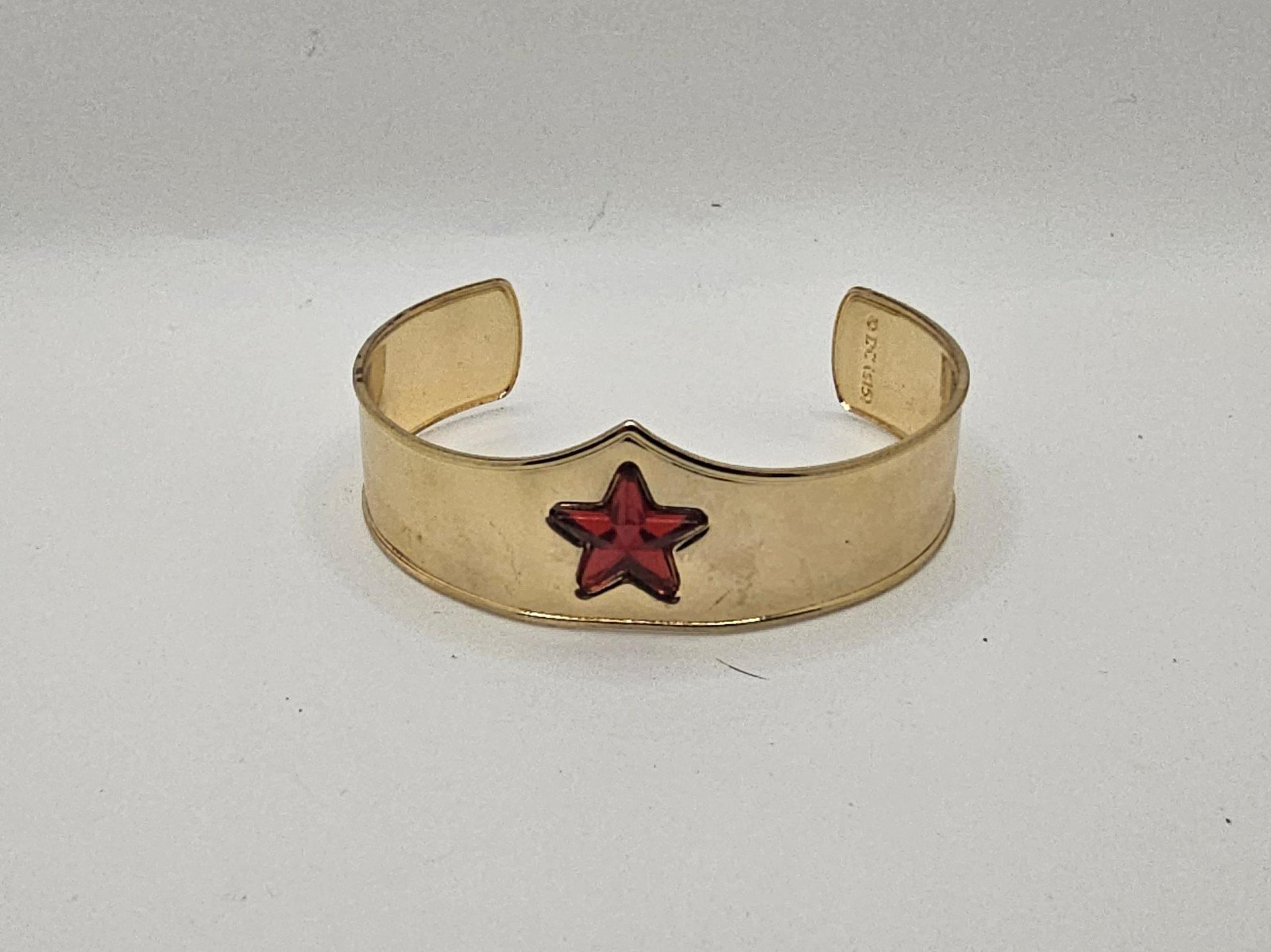 DC Comics S15 Gold-Tone Wonder Woman Cuff Bracelet