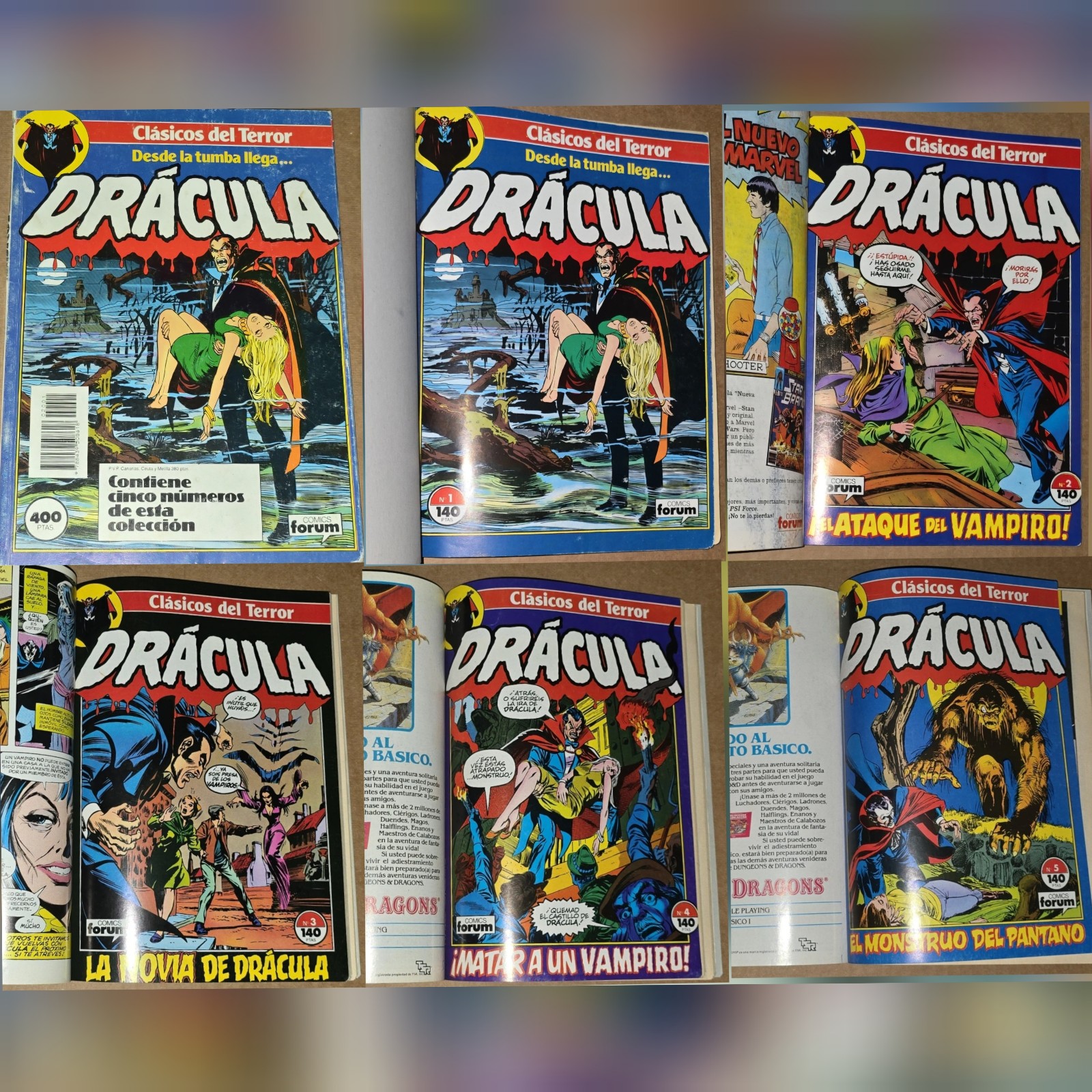 6 Rare HTF Tomb Dracula 1 2 3 4 5 Spain 1st App Collection 1972 Foreign Variant