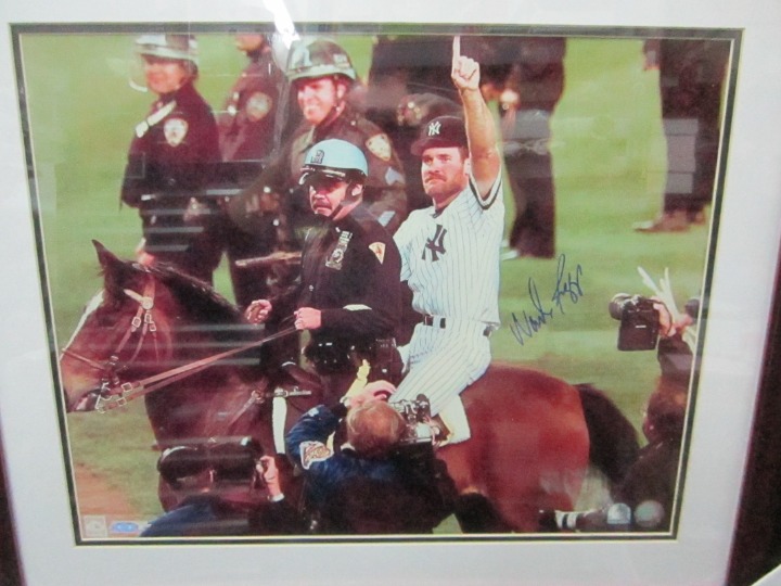 Yankees WADE BOGGS Signed Framed 16x20 World Series Photo STEINER COA
