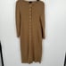 Current air Los Angeles Sweater Dress Women's PS Brown Ribbed Knit Button Front