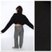 NWT. Zara Black Knit Cropped Sweater. Size L.