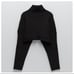 NWT. Zara Black Knit Cropped Sweater. Size L.