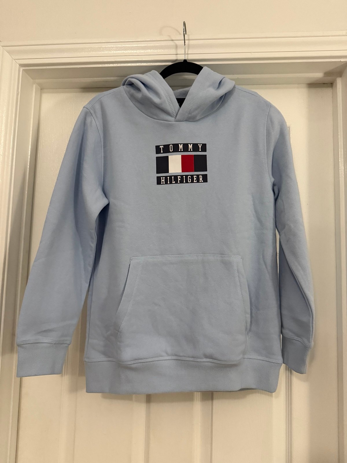 Tommy Hilfiger Hoodie, Light Blue, Boys size L(14/16). NWT