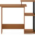 Laptop Notebook Computer Desk with Square Shelves, Light Cherry/Black