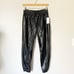 NWT Blank NYC Womens Size Small Black Faux Leather Night Crawling Joggers Pants