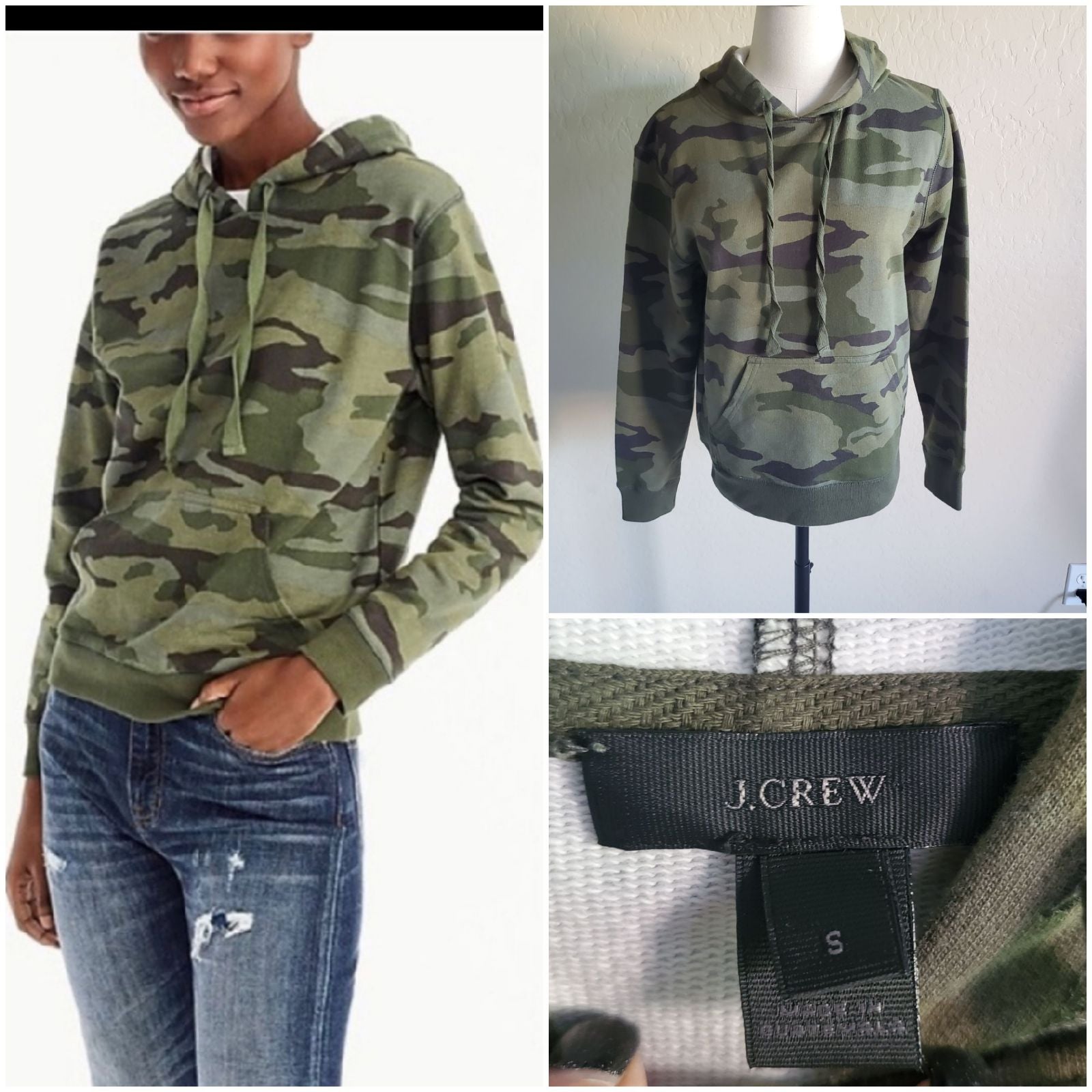 j crew camo hoodie