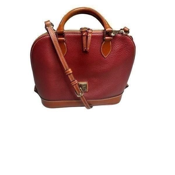 Dooney & Bourke Pebbled Grain Leather Satchel Handbag Orange Comes w/ Dust Bag