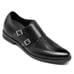 US8 CHAMARIPA height increase oxford 7cm/2.76 black Elevator double monk Shoes