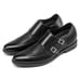 US8 CHAMARIPA height increase oxford 7cm/2.76 black Elevator double monk Shoes