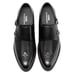 US8 CHAMARIPA height increase oxford 7cm/2.76 black Elevator double monk Shoes