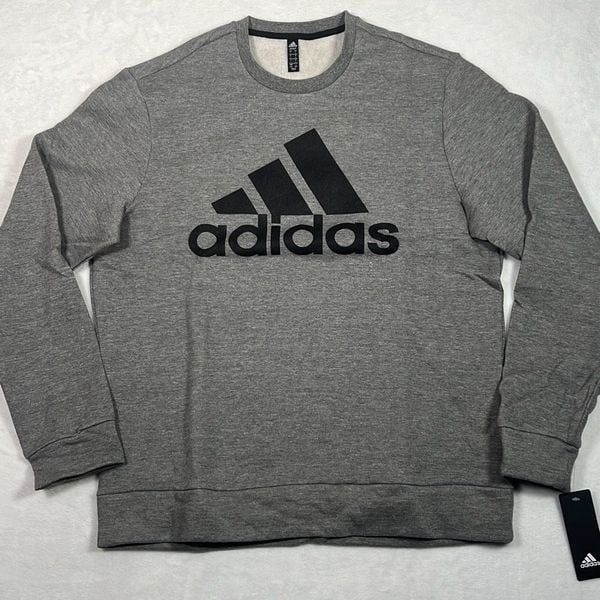 ADIDAS GOLF Tech Fleece casual gray black pullover NWT Men large