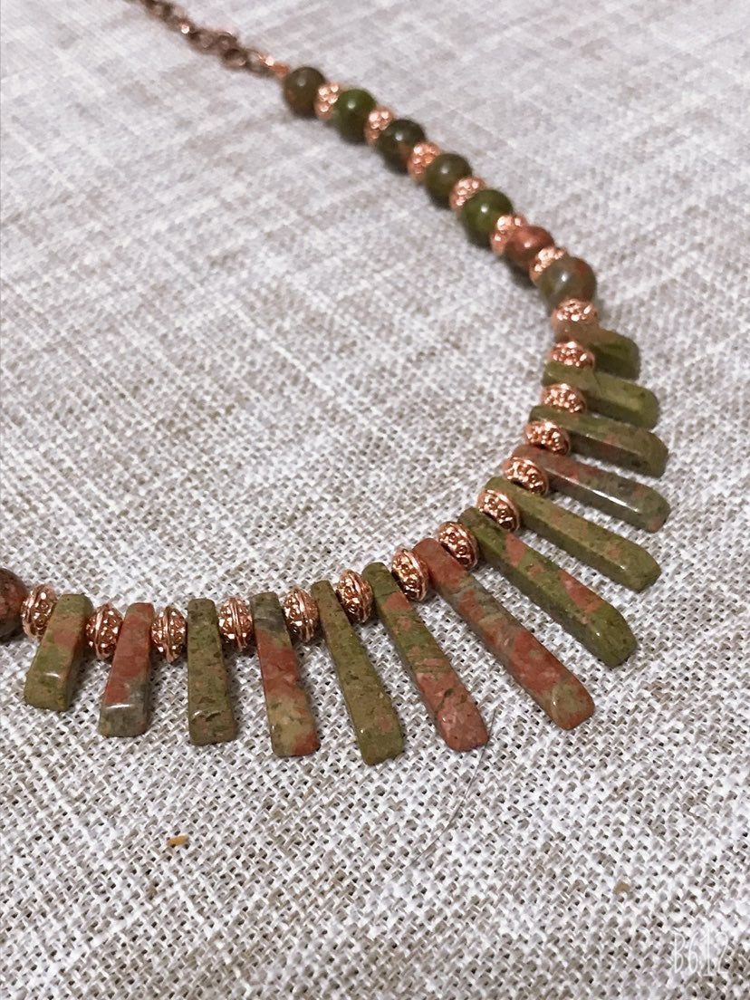 Unakite necklace