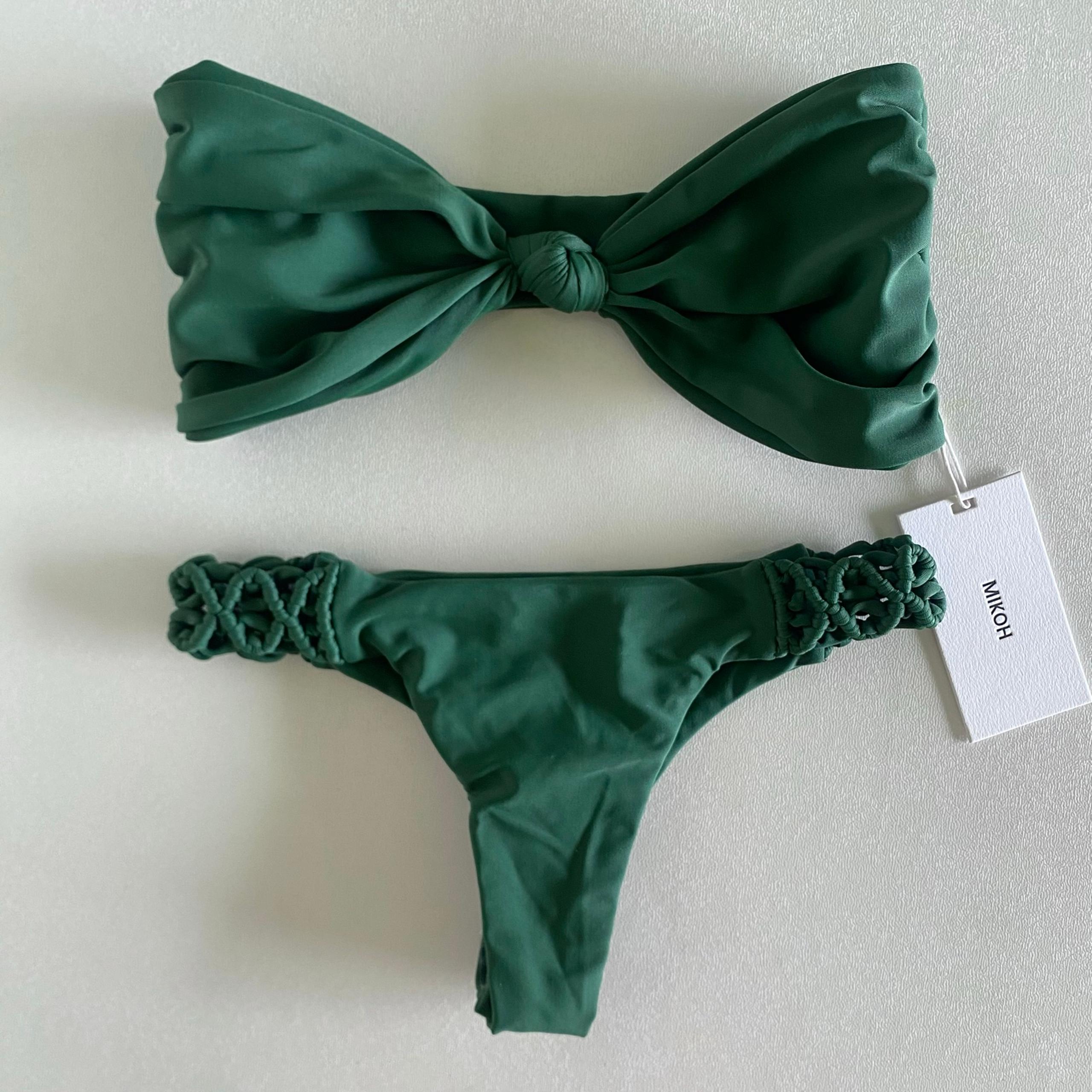 NEW Mikoh “Carmel” top in XS & “Pali” bottom in Small swim set in Dark Green