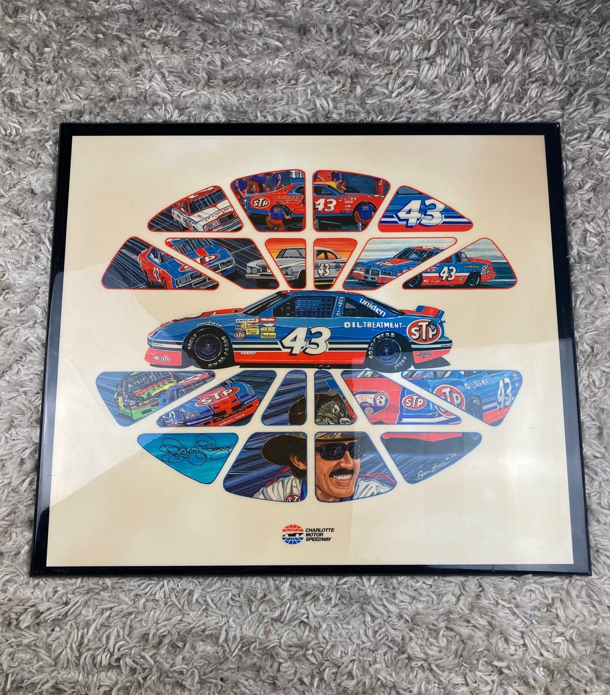 1992, Richard Petty MELLO YELLO 500 Wooden Glossy Finish Wall Art