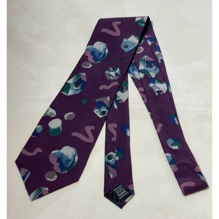 EMILIO PUCCI Mens Tie Necktie Hand Sewn Silk Woven in England Multicolor