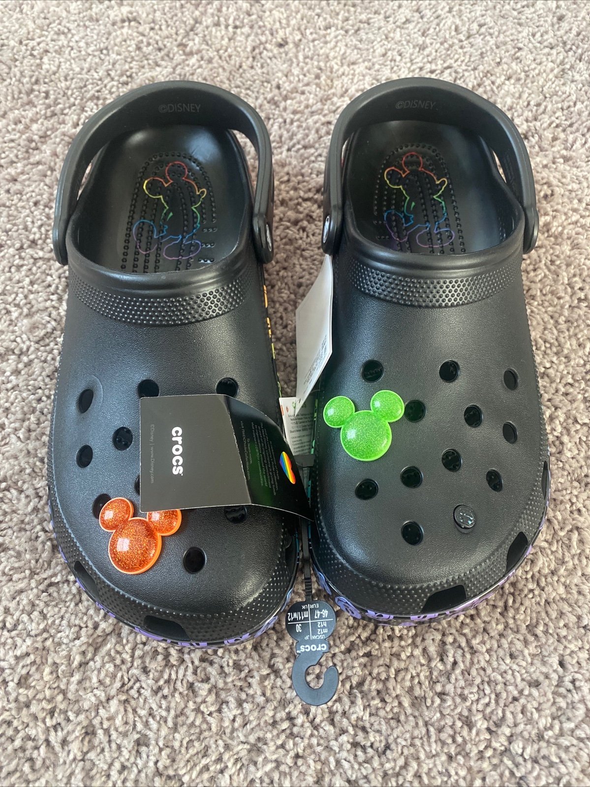 Crocs x Disney Rainbow Pride Celebration Mickey Mouse Classic Clog, Size 12M