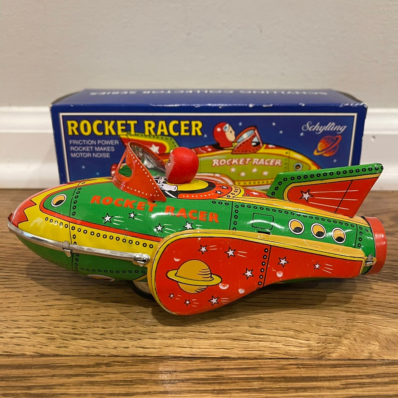 Vintage 2001 Schylling Collector Series 7.5 Rocket Racer Flash Gordon Tin Toy