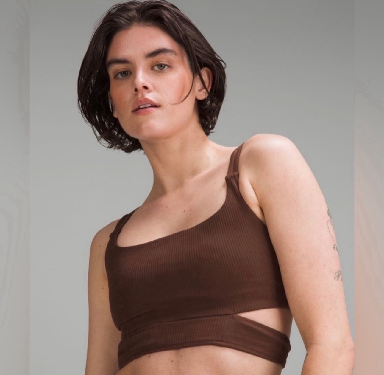 NWT Lululemon Ribbed Nulu Strappy Yoga Bra Light Support JAVA 12 RARE
